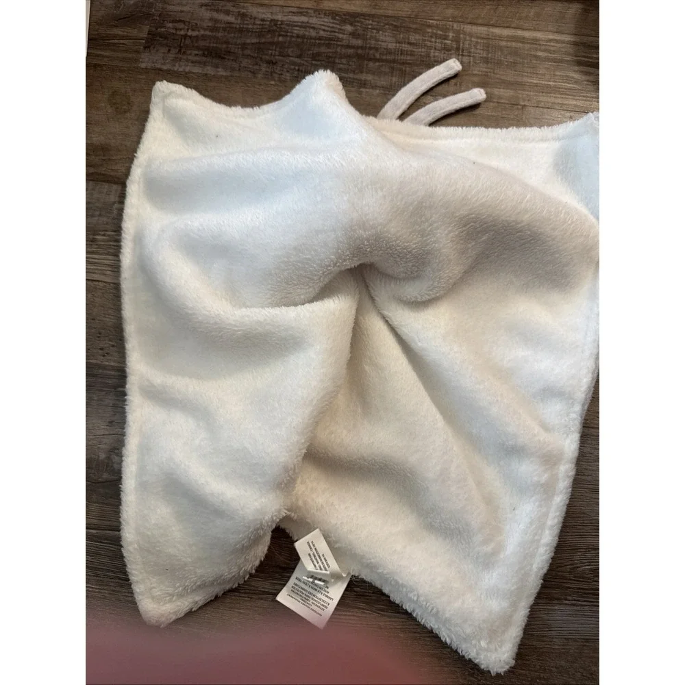 Blankets & and Beyond Gray White Polka Dot Plush Teddy Bear Baby Security Lovey